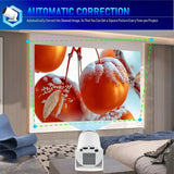 DDC Mini Projector,Upgraded Smart 4K Projector with Wifi 6 and Bluetooth 5.4,Portable Projector with Android 11, Automatic Keystone Correction,180 Degree,130 Inch Display (White)