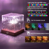 Dynamic Rotating Water Ripple Projector Night Light 3/16 Colors Flame Crystal Lamp for Living Room Study Bedroom Rotating Light